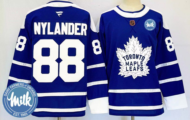Men Toronto Maple Leafs 88 Nylander Blue Fanatics 2025 NHL Jersey style 2